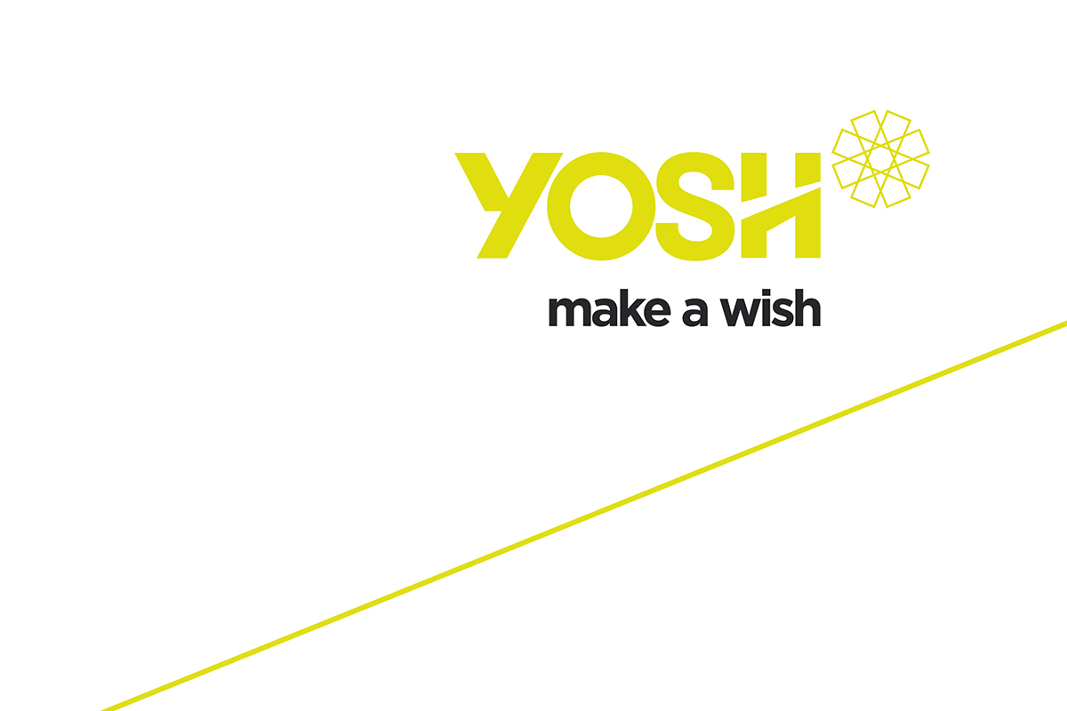 Nome empresarial e design de marca para o e-commerce YOSH, projeto de naming e branding assinado por ENTRE Design.
